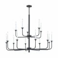 Thomas Lexington Green 46'' Wide 15-Light Chandelier - Matte Black CN3415826